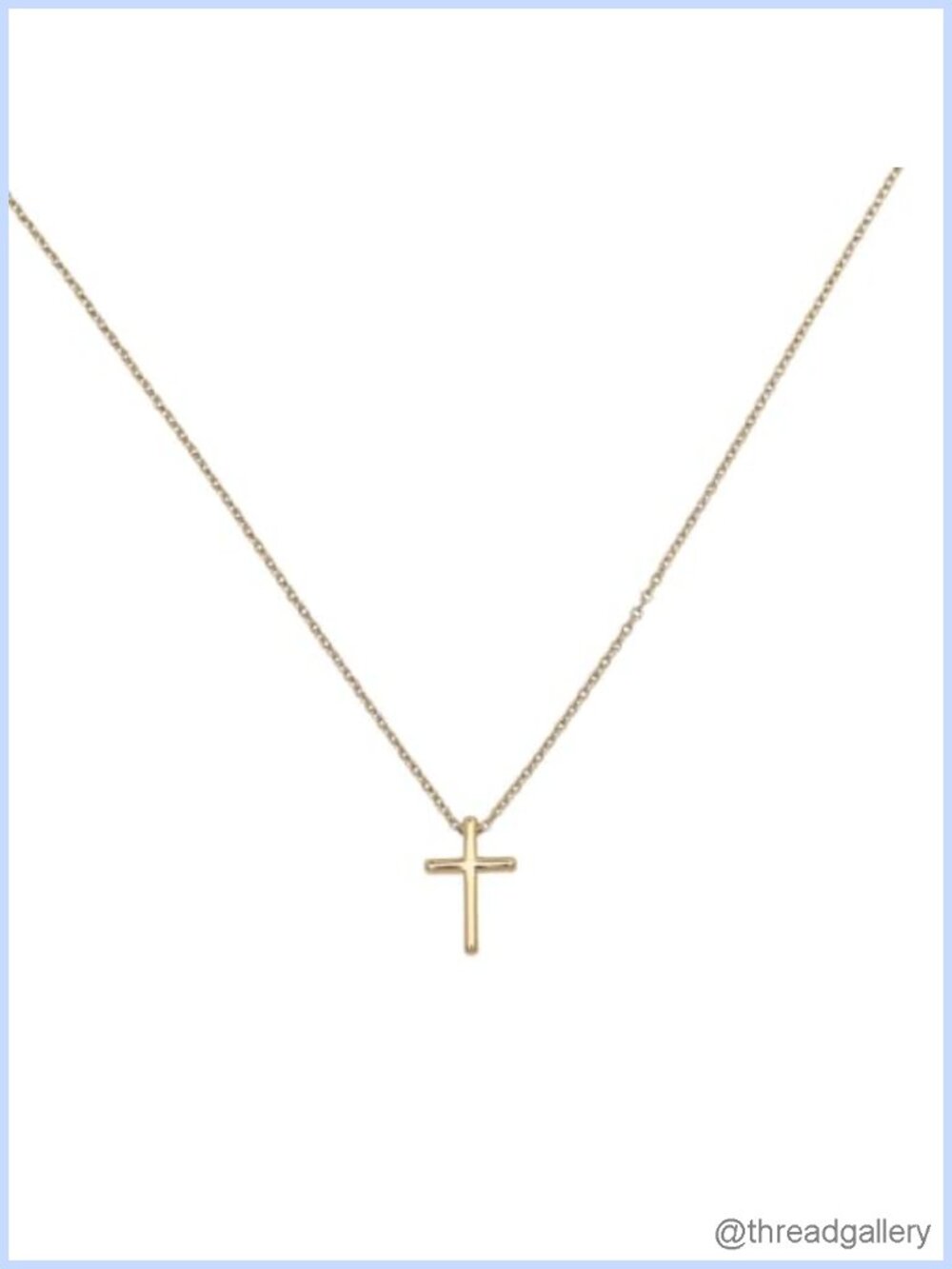Dainty Cross Necklace 14K Gold Plated Pendant Necklace for Women